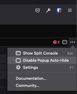 Disable popup auto-hide